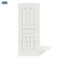 Porte battante en bois lisse avec apprêt blanc JHK-005, panneau de porte polyvalent, panneaux de porte apprêtés blancs à vendre, bonne qualité