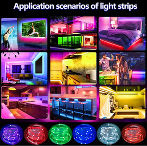 ชุดแถบไฟ LED RGB ที่ใช้พลังงานจาก USB 3535 SMD แผ่นรองแบบมีกาวในตัว ปรับแสงได้แบบไม่มีขั้นตอน เปลี่ยนสีได้ แสงสร้างบรรยากาศสำหรับพื้นหลังทีวี - Product Image 6