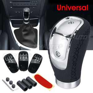 Poignée de levier de vitesses universelle en cuir PU pour voiture, transmission manuelle avec capuchon de levier de vitesses, 5/6 vitesses - Product Image 1