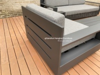Hangkai Outdoor Allwetter-Wasserdichtes Aluminium-Sofa für Hof, Garten, Hotel, Villa - Sofagarnitur
