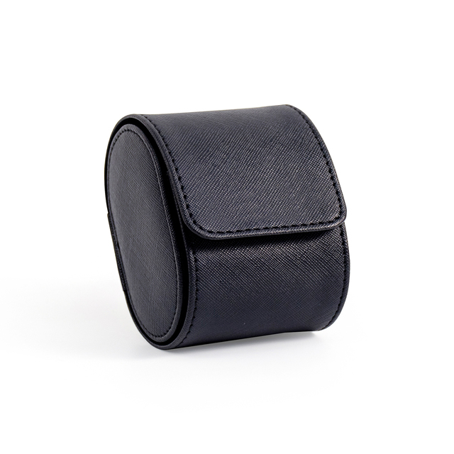 Hot Selling Single Leather Watch Case Luxury Leather Travel Watch Storage Box Leather Watch Roll Organizer