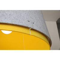 Abat-jour non tissé en feutre acoustique jaune lampes d'intérieur suspendues innovantes décorations de poteau de maison lustre suspensions