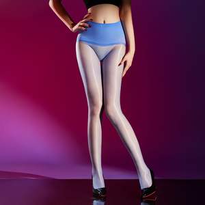 Aurora chaussettes Perspective Sexy tentation 3D Ultra mince huile brillant délicat grand entrejambe sans couture <span class=keywords><strong>collants</strong></span> pour femmes - Product Image 6