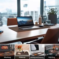 Tapis de Souris en Cuir Personnalisable Grande Taille, Motifs Carrés et Ronds Chauffants de Style Dessin Animé, Cadeaux de Bureau en Stock – Offre Spéciale