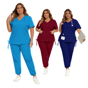 Nuevo diseño de color médico enfermera estiramiento uniforme Exfoliante para el personal del hospital ropa de trabajo cómodo conjunto de uniforme exfoliante - Product Image 2