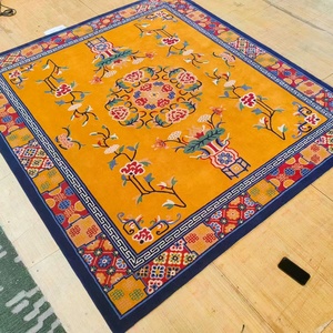 Tappeti Artigianali Personalizzati in Seta e Lana, Stile Tibetano Vintage di Lusso, <span class=keywords><strong>Tappeto</strong></span> Dorato Tufted <span class=keywords><strong>per</strong></span> Soggiorno, Camera da <span class=keywords><strong>Letto</strong></span>, Ville Premium - Product Image 2