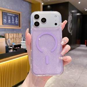 Étui de protection magnétique transparent élégant avec paillettes étoilées, protection intégrale de l'objectif, testé anti-chute pour iPhone 15 16 17 18 <span class=keywords><strong>Pro</strong></span> Max - Product Image 5