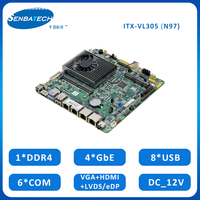 Placa base industrial Alder Lake-N N97 CPU 4 Lan DDR4 SATA3.0 M.2 SSD SIM TPM para sistemas de visión, para el hogar