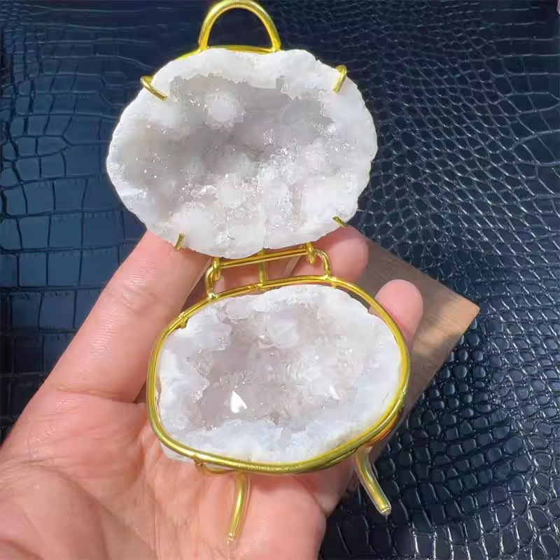 กล่องเครื่องประดับอาเกตดรูซี่สีขาว