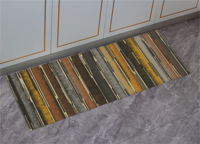 Tapis de Cuisine Anti-Fatigue Longue Durée Confort Optimal, Ensemble avec Noyau Épais Rembourré, Motif Floral, Style Moderne Minimaliste, Antidérapant et Imperméable