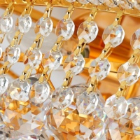 JYLIGHTING Lustre LED de luxe en or avec boule de cristal K9, longs luminaires suspendus pour hall d'hôtel, hall d'entrée, escalier, mariage