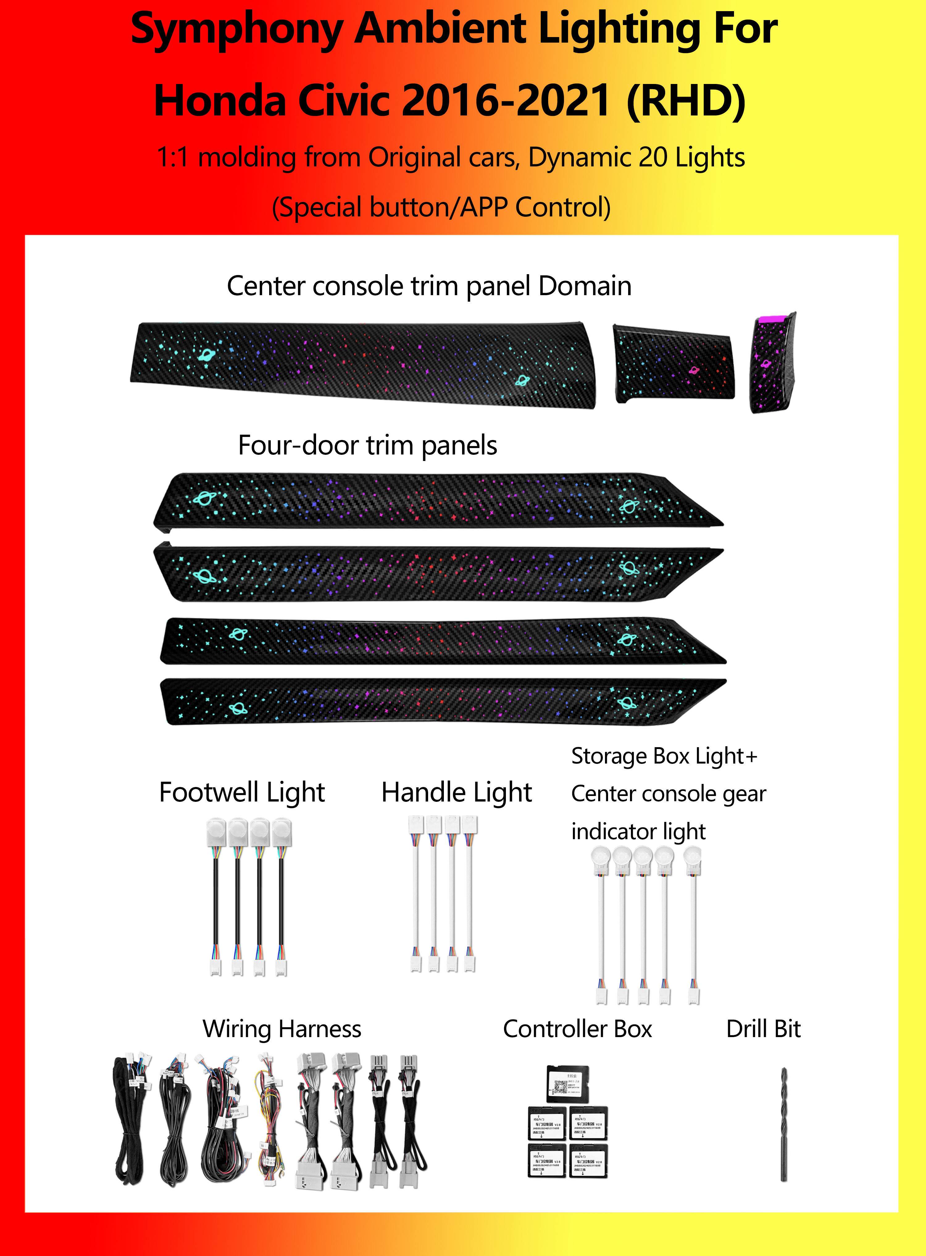 Honda Civic Dynamic 20 lumières RHD