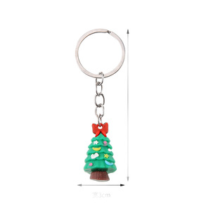 Porte-clés de noël en plastique, forme 3D de dessin animé, cadeau Portable pour couples, amis, camarades de classe - Product Image 4