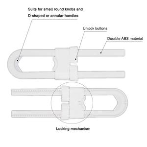 8 gói trượt Tủ Ổ khóa an toàn trẻ em, u hình bé an toàn ổ khóa, em bé và trẻ em bằng chứng tủ bếp lưu trữ cửa knobs - Product Image 4