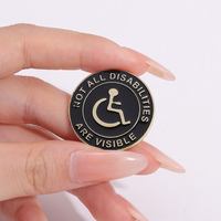 Tous les Handicapades Ne Sont Pas Visibles – Badges en Émail pour la Sensibilisation à la Handicapation, Accessoires de Mode pour Sacs à Dos et Vêtements, Cadeaux