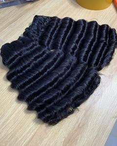 Extensiones de Cabello Humano Virgen Vietnamita al por Mayor, Ondulado Profundo, Doble Trama, 100% Natural Sin Procesar, Color Negro - Product Image 3