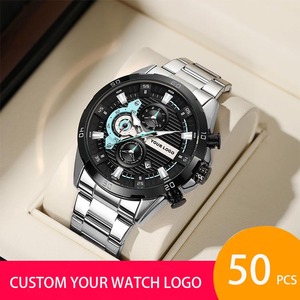 Personaliza Tu Propio Logotipo, Servicio Personalizado, Relojes de Cuarzo 8402 6001, Bajo MOQ, Bajo Precio, Entrega Rápida, Caja Plateada para Esfera Trasera del Reloj - Product Image 1