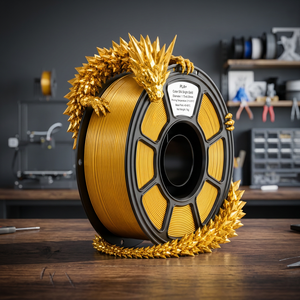 Filazoo Stock Local Filament PLA Soie pour Impression 3D Or Brillant Argenté Diamètre 1,75 mm 1 kg 200°C avec ROHS FDA Guangdong - Product Image 3