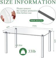 Support de présentation transparent en acrylique clair, lavable, écologique et léger pour vêtements, idéal pour comptoirs et bureaux