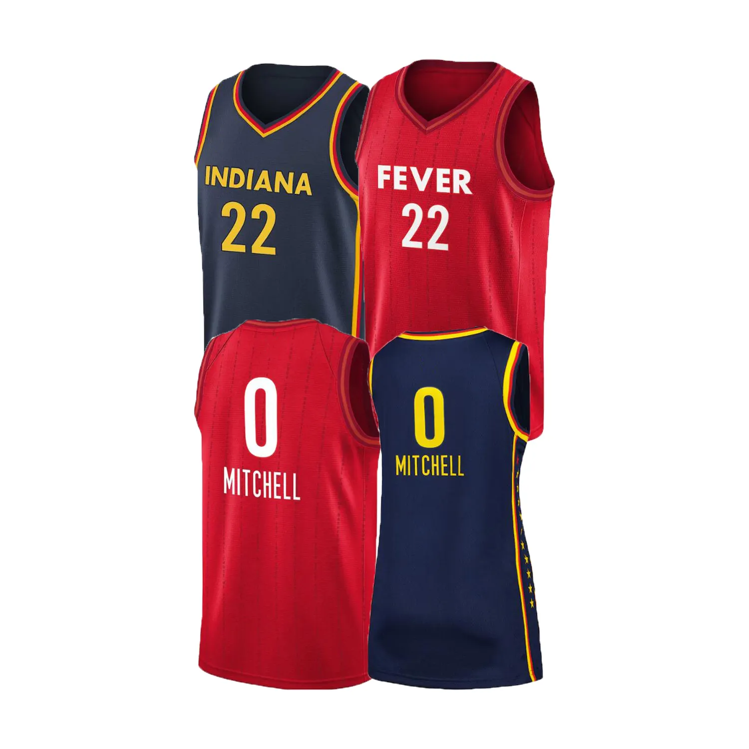 2024 nueva camiseta de baloncesto de Indiana mujeres hombres chico 22 Caitlin Clark 0 Kelsey-Mitchell