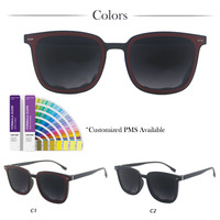 Lunettes d'observation d'éclipse solaire détachables en plastique, verres miroir, monture carrée intégrale, unisexe, noires, PC, logo personnalisé, légères