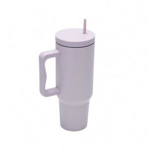 Gobelet d'aventure 40OZ avec poignée et paille sans quantité minimale de commande Tasse de voyage en acier inoxydable 304 Gobelet sans BPA - Product Image 2