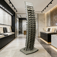 Présentoir personnalisé en pierre de quartz, support vertical en métal pour échantillons de carreaux en granit et marbre