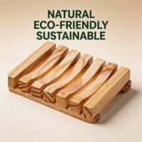 Porte-savon en pin durable pour salle de bain et cuisine, support de savon pour évier, comptoir, usage domestique