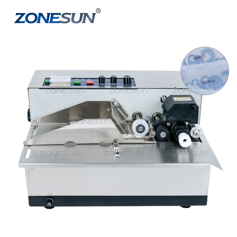 ZONESUN MY-380Fは、ソリッドドライインクロールコーディングカードバッグ日付プリンターマシンを生産します
