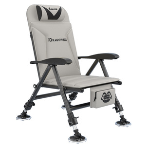 Silla <span class=keywords><strong>de</strong></span> <span class=keywords><strong>Pesca</strong></span> Plegable Reclinable Multifuncional Portátil <span class=keywords><strong>de</strong></span> Acero al Carbono con Soporte para Lámpara para <span class=keywords><strong>Pesca</strong></span> en Balsa y al Aire Libre - Product Image 1