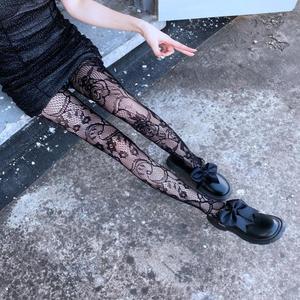 Prix d'usine Bas cuissardes <span class=keywords><strong>grande</strong></span> <span class=keywords><strong>taille</strong></span> pour femme avec <span class=keywords><strong>porte</strong></span>-jarretelles intégré, résille extensible sexy à entrejambe ouvert - Product Image 2