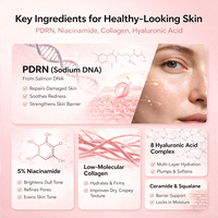 Patchs Oculaires de Nuit au Collagène et à la Caféine Rose PDRN Marque Blanche pour l'Élimination des Poches et des Cernes sous les Yeux – Vente en Gros