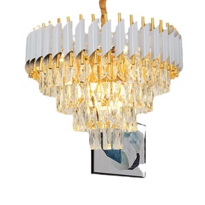 Jylighting kim loại hiện đại cổ điển pha lê cổ điển Đèn chùm chiếu sáng khách sạn <span class=keywords><strong>LED</strong></span> trần cao ánh sáng đồ đạc ánh sáng - Product Image 5
