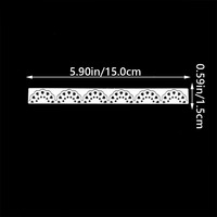 Matrice de découpe en acier au carbone pour découpe de métal, modèle DIY, design ajouré, artisanat, forme rectangulaire, thème géométrique, matériel
