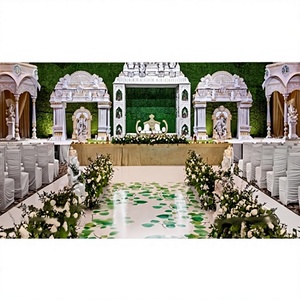 Mandap de Plumas de Pavo Real Manavarai para Bodas del Sur, Decoraciones Personalizadas para Bodas Indias, Mandapam de Pilar de Fibra, Eventos en Escenarios de Sri Lanka y EE. UU. - Product Image 3