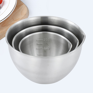 Cuencos de metal inoxidable 304 para hornear, cuencos para mezclar ensaladas, 5 pulgadas, 3 unidades - Product Image 2