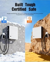 Chargeur mural pour véhicules électriques CCS CHAdeMO NACS 20KW-40KW IP33 DC, colonne murale avec station à un seul pistolet