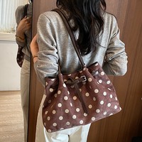 Tas Selempang Wanita Logo Custom Bahan Ringan Tas Belanja Wanita Reusable Grosir