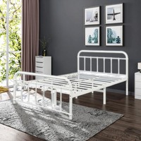 Lits modernes design de luxe en métal cadre de lit à plateforme design et ensemble de meubles de chambre à coucher lits modernes
