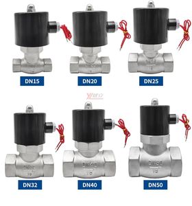 YOULI ZQDF из нержавеющей стали 304 316 латунный паровой высокотемпературный AC220V DC24V газовый прямой резьбовой электромагнитный клапан - Product Image 6