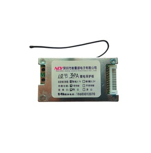 Li-ion BMS 10S 36V 30A 3.7V ternary NMC แบตเตอรี่สมดุลการป้องกันอุณหภูมิ/ปล่อยบอร์ดพอร์ตเดียวกัน F812จีน - Product Image 1