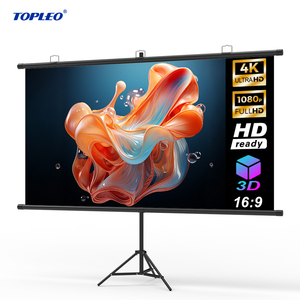 Topleo LED Soporte de pantalla de proyector portátil Piso de tela de aluminio grande <span class=keywords><strong>Rising</strong></span> 16:9 para presentaciones de oficina de cine en casa - Product Image 1