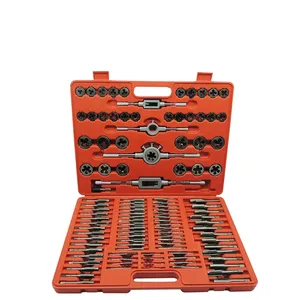 Juego completo de 110 Uds. Llave de mano para grifo y troquel, grifo de rosca para escariador, uso versátil, grifo de máquina de acero HSS - Product Image 1