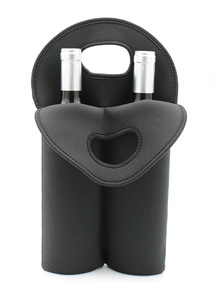 Respetuoso con el medio ambiente 750ML Dos botellas Ranuras Neopreno reutilizable personalizado 2 Pack Botella de vino Enfriador Manga Durable Cerveza Hielo Bolsa de mano - Product Image 6