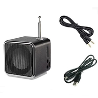 Radio Portabel Isi Ulang FM Radio Mini Portabel Mini High BT Voice Cocok untuk Komputer Ponsel Musik MP3