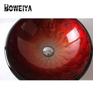 Más Popular redondo rojo moderno barato precio lavabo encimera Pedestal vanidad <span class=keywords><strong>de</strong></span> lavado <span class=keywords><strong>de</strong></span> lavabo y baño cuenca - Product Image 5