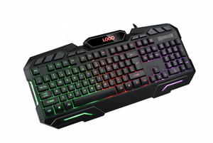 <span class=keywords><strong>Clavier</strong></span> de jeu filaire 104 touches avec rétroéclairage RGB, sensation mécanique, touches macro multimédias pour PC, ordinateur portable, ordinateur de bureau, joueur - Product Image 2