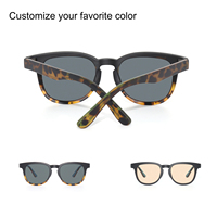 Lunettes de soleil polarisées rétro à monture TR90 motif écaille de tortue, haute qualité, avec logo personnalisé, pour la conduite et la pêche, verres en verre, pour hommes