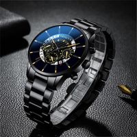 WJ-9611 Montre-bracelet à quartz en acier inoxydable personnalisée pour homme, style simple, cadeau d'affaires unique