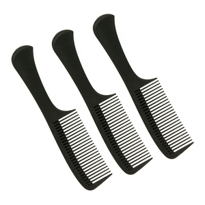 Peine de mango largo Antiestático de fibra de carbono negro para <span class=keywords><strong>mujer</strong></span> - Product Image 4